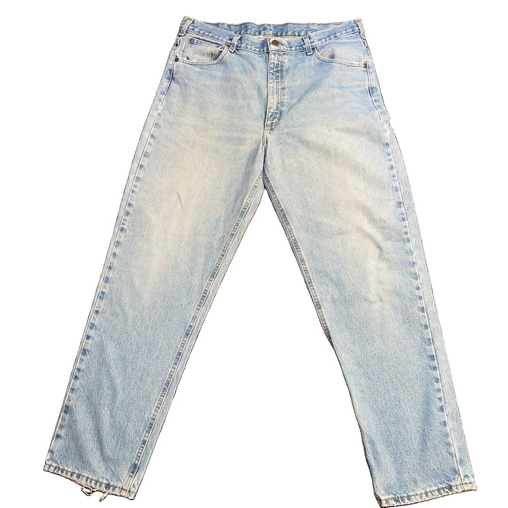 CARHARTT Jeans Relaxed Fit Denim Blue Denim Workwear B17 STW Men's Size 38x32